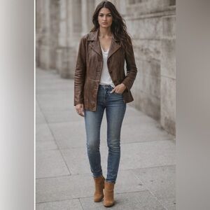 VTG 70’s Italian Vera Pelle :: Brown Leather jacket